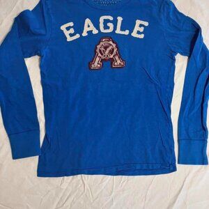 Size XS American Eagle Outfitters blue embroidered long sleeve shirt